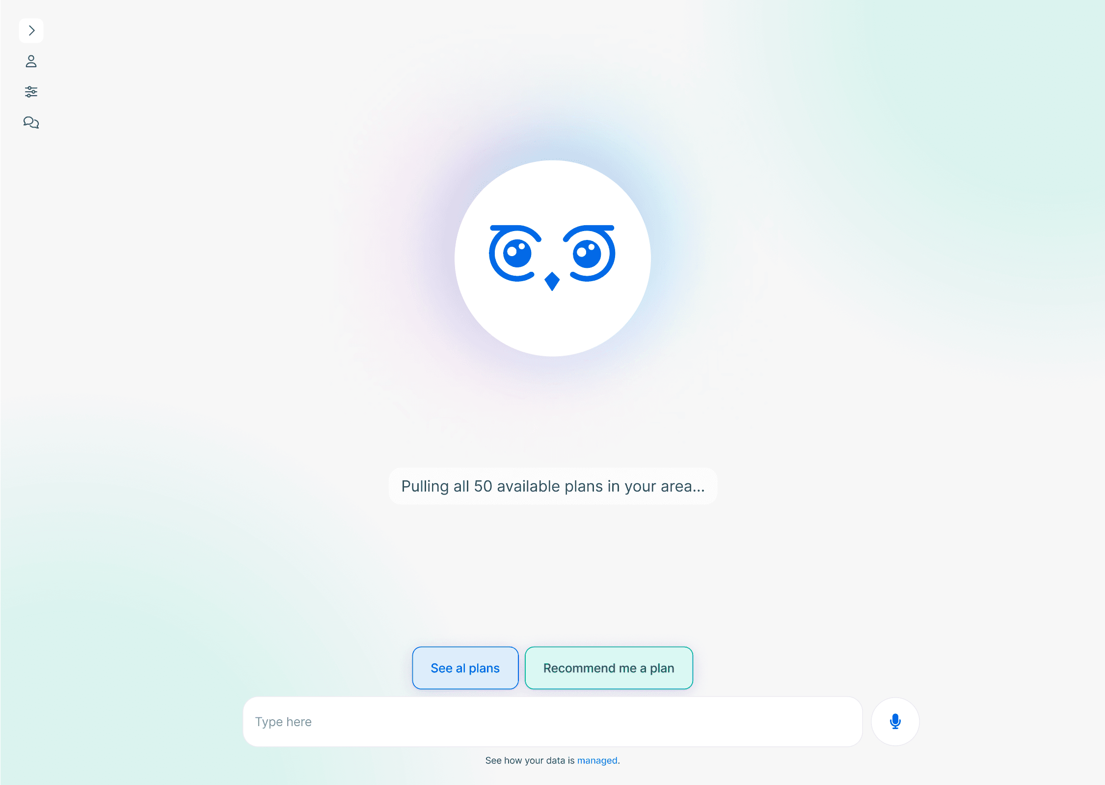 AI Thinking screen