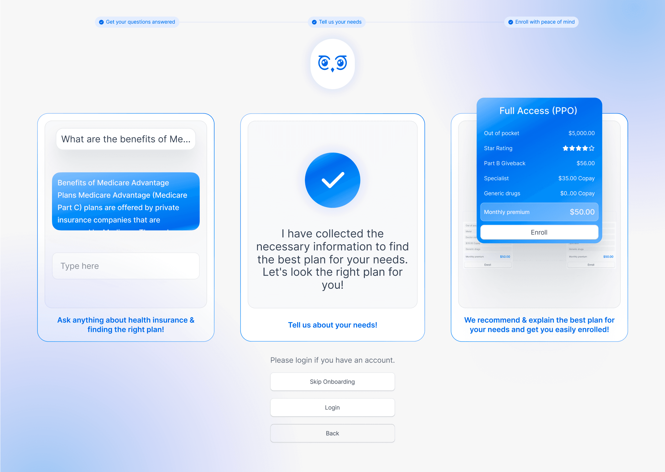 ACA enrollment wizard screen